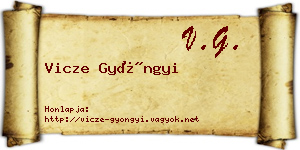 Vicze Gyöngyi névjegykártya